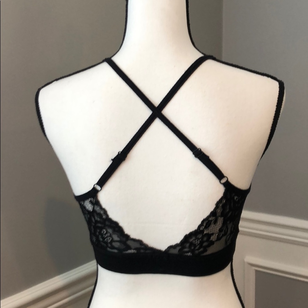 Black lace bralette